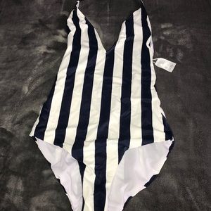 Striped bathing suit